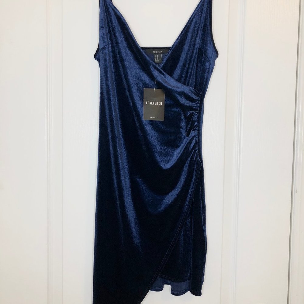 Blue Velour Dress